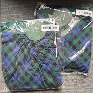 Men’s Little Sleepies Bamboo Emerald Plaid Pajamas Size XL